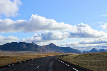 Iceland mountain street
