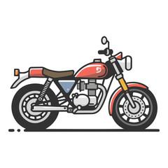 Obraz na płótnie Canvas vintage motorcycle, simple vector illustration