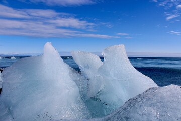 Iceland Blue ice diamond beach 