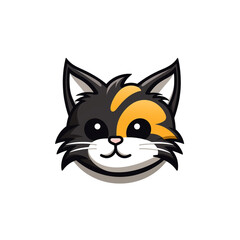 cute cat logo very simple design сreated with Generative Ai