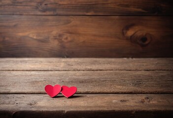 heart on wooden background