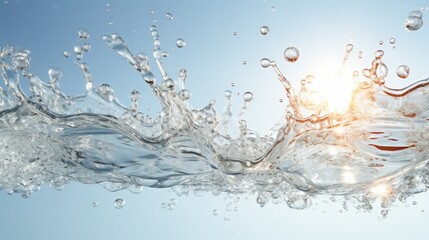 bubbles splash of water, sunlight
