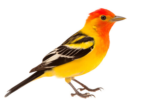 a yellow and black bird