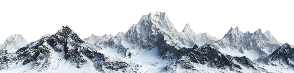 Mountain, transparent background, isolated image, generative AI - obrazy, fototapety, plakaty