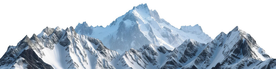Mountain, transparent background, isolated image, generative AI