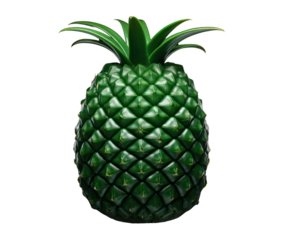 green pineapple on a transparent background