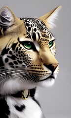 close up of a leopard. generative ai