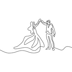illustration of a dancing couple 