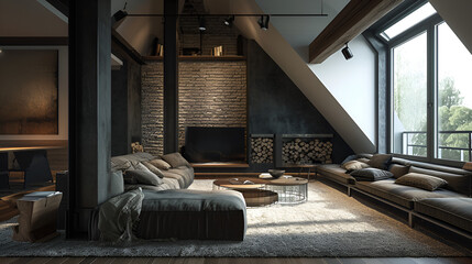 luxury home interior. generative ai 