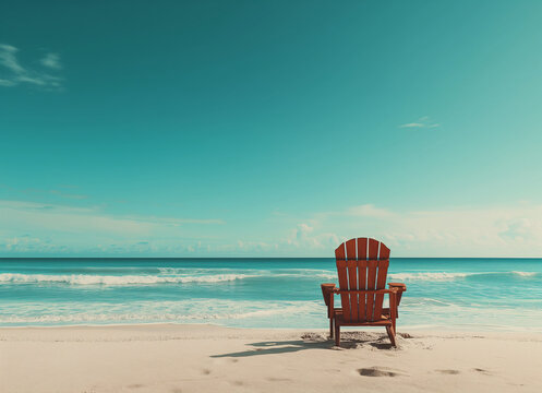 vacation, copy space, beach, day, travel, enjoyment, chair, horizontal, photography, relaxation, sand, travel destinations, sun, lounge, idyllic, sea, summer, water, sky, one person, paradise, resort,