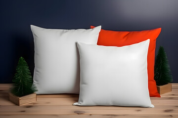 White Pillow Mockup on a background, Pillow mockup template