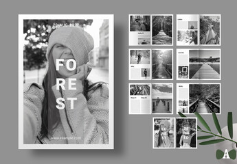 Forest Magazine Template - obrazy, fototapety, plakaty