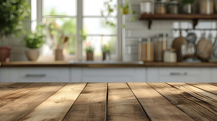 Empty top wooden table . generative ai