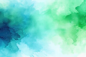 Fototapeta na wymiar Soothing Watercolor Gradient: A Tranquil Blend of Green and Blue - Generative AI