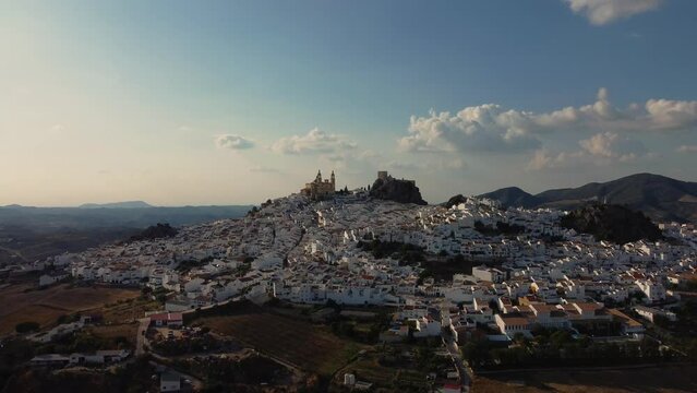Olvera, one of the famous white villages in the province of Cadiz in Spain.
