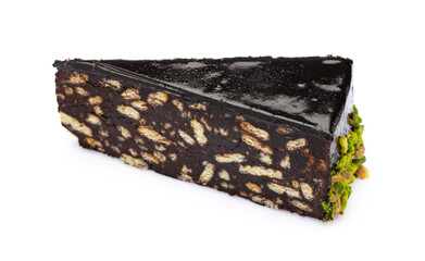Lazy cake or mosaic cake. İsolated mosaic cake