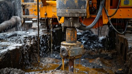 Drilling rig. Drilling deep wells. Coring. Oil and gas Industry. Mineral exploration.