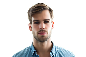 Fototapeta premium portrait of young man arm crossed on isolated background