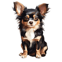 Chihuahua dog smiling, cute, cheerful