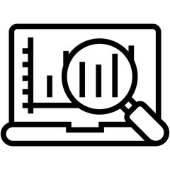 Search Graph Vector Icon