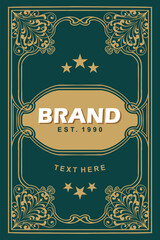 Art Deco Style Book Cover Background template design