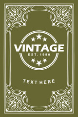 Book Cover Background template design with Natural Motifs