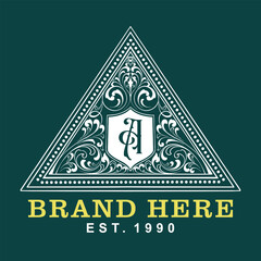 Vintage logo for company brand with a classic touch
