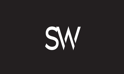 SW, WS, S, W Abstract Letters Logo Monogram