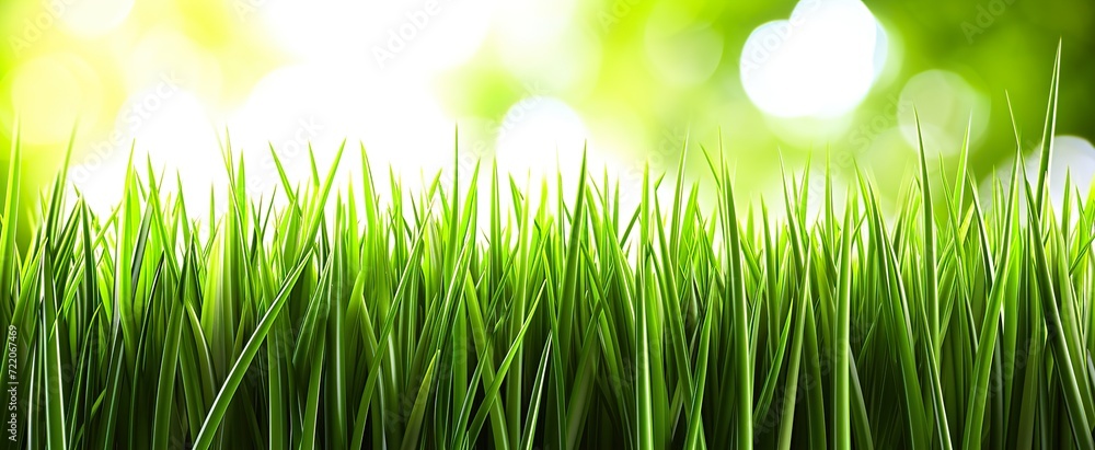 Sticker green grass background