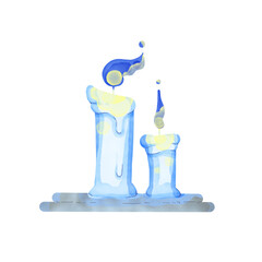 watercolor candle transparent png