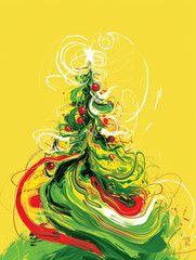 An abstract Christmas tree.