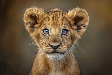 The endearing features of lion cub