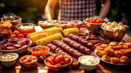 summer bbq party spread