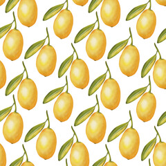 seamless pattern with lemons 