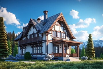 modern house in the city