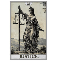 Vintage Tarot Card The Justice