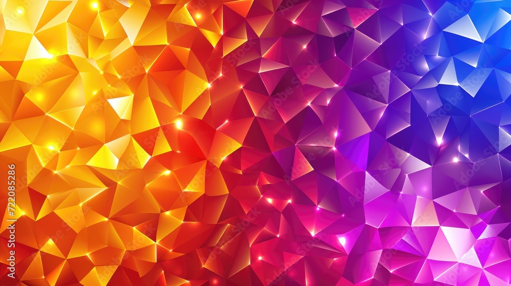 Poster vibrant abstract geometric background with multicolor gradient