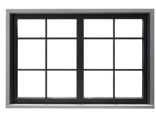  real vintage white  wooden house window frame , isolated on a transparent background with a PNG cutout or clipping path.	
