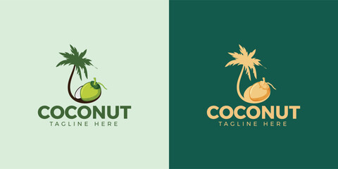Coconut logo vector template image