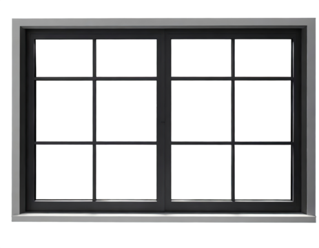  real vintage white  wooden house window frame , isolated on a transparent background with a PNG cutout or clipping path.	
