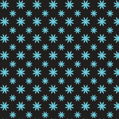 Abstract geometric floral seamless pattern