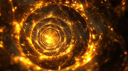 The golden spiral arms of galaxies in the deep sky of the universe.