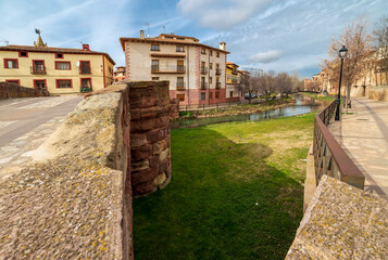 River Gallo in Molina de Aragon. Guadalajara. Spain. Europe.