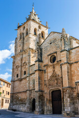 Fototapeta premium Sta. Maria Magdalena church in Torrelaguna on a sunny day. Madrid. Spain. Europe.