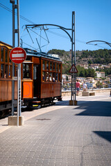 Obraz premium Historic tram in the Mallorca city