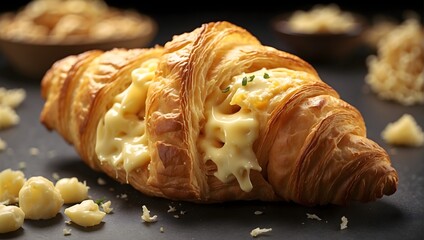 croissant filled with cheese