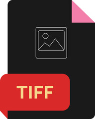 TIFF File Extension  icon Crisp Corners  grey colors