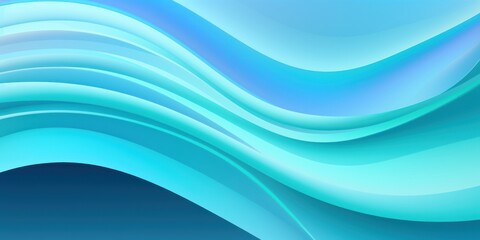 Cyan gradient colorful geometric abstract circles and waves pattern background