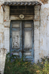 Fototapeta na wymiar Weathered Blue Door