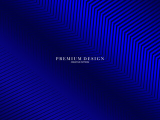 Dark blue background. Modern line curve abstract presentation background. Luxury paper cut background. Abstract decoration, gold pattern, halftone gradient.